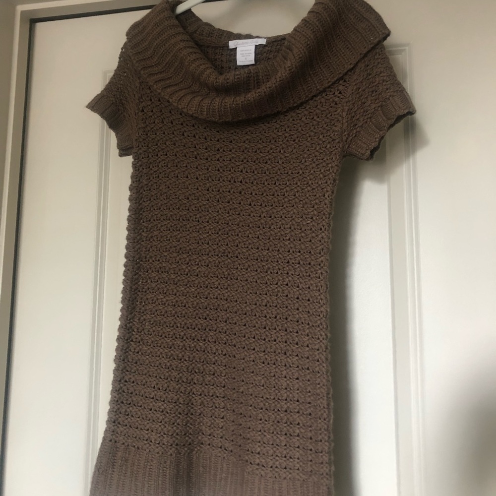 Brown short sleeved sweater